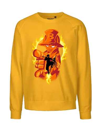 fire burst captain  - anime, manga, fireforce, captain, brigade8, shinrakusakabe, flame, fire, attack, witch - Fairtrade Sweatshirt