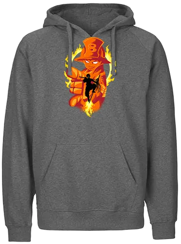 fire burst captain  - anime, manga, fireforce, captain, brigade8, shinrakusakabe, flame, fire, attack, witch - Fairtrade Hoodie
