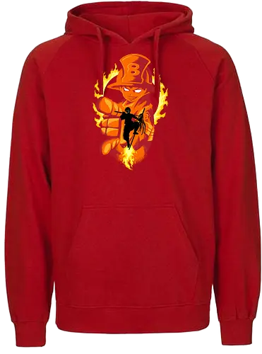 fire burst captain  - anime, manga, fireforce, captain, brigade8, shinrakusakabe, flame, fire, attack, witch - Fairtrade Hoodie