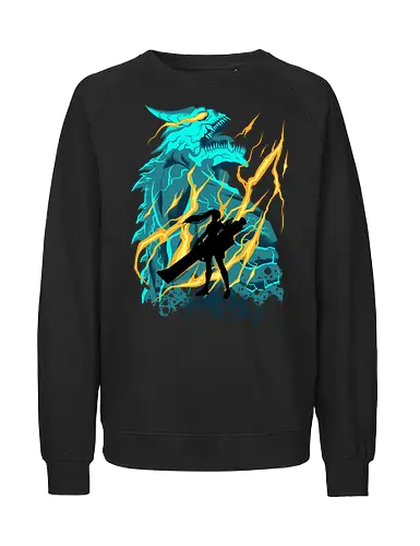 monster reborn  - anime, manga, kaiju, kaiju8, monster, kafkahibino, hero, japan, dinosaur - Fairtrade Sweatshirt