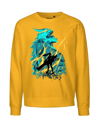 monster reborn  - anime, manga, kaiju, kaiju8, monster, kafkahibino, hero, japan, dinosaur - Fairtrade Sweatshirt