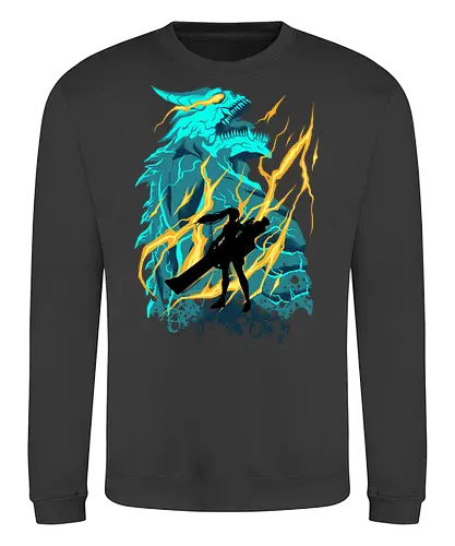 monster reborn  - anime, manga, kaiju, kaiju8, monster, kafkahibino, hero, japan, dinosaur - Sweatshirt