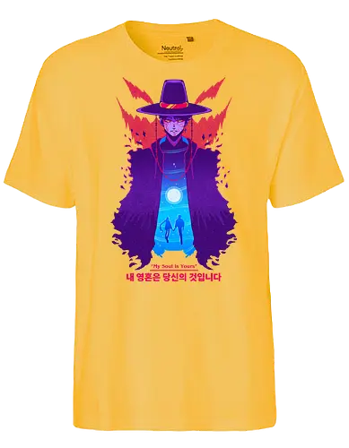 MY SOUL IS YOURS - kpop demon hunters, k pop, demon hunters, cute, kawaii, demon, demon jinu, jinu, rumi - Fairtrade T-Shirt