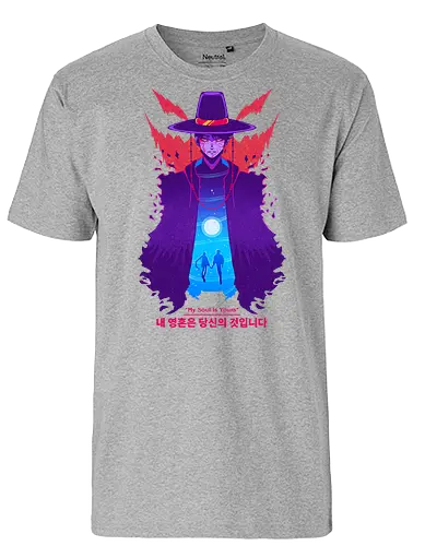 MY SOUL IS YOURS - kpop demon hunters, k pop, demon hunters, cute, kawaii, demon, demon jinu, jinu, rumi - Fairtrade T-Shirt