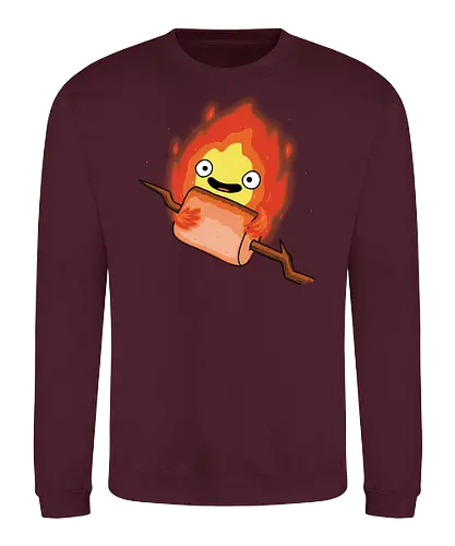 Camp Demon! - demon, funny, camp, hiking, nature, marshmallow, tent - Sweatshirt
