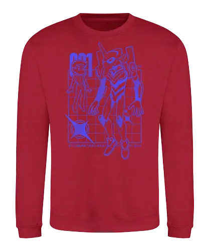 EVA001 - anime, manga, animation, japan, japanese, robot, eva - Sweatshirt