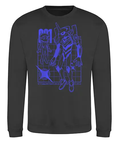 EVA001 - anime, manga, animation, japan, japanese, robot, eva - Sweatshirt