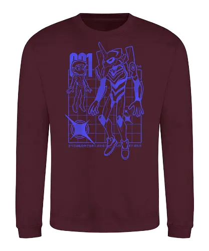 EVA001 - anime, manga, animation, japan, japanese, robot, eva - Sweatshirt