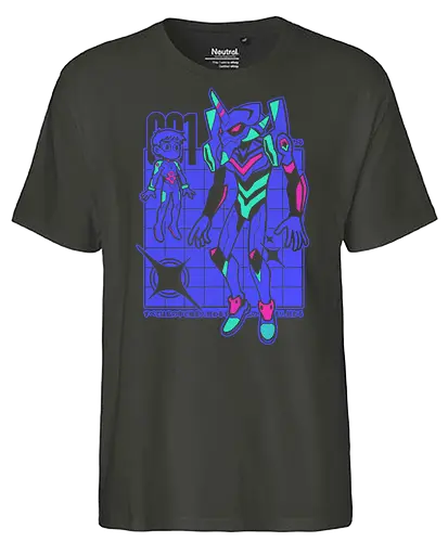 EVA001 - dark - anime, manga, animation, japan, kaiju, monster, tattoo, japanese - Fairtrade T-Shirt