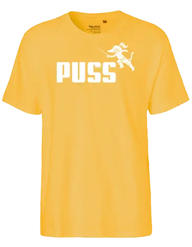 Puss! - puss-in-boots, Monster, funny, cartoon, sports, mashup, logo, cats, kitty, cat - Fairtrade T-Shirt
