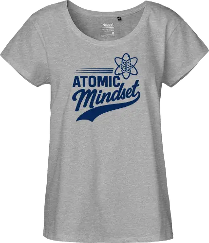 Atomic Mindset Fusion - atomic mindset, science tee, brain atom design, growth mindset art, motivational shirt, entrepreneur gift - Fairtrade Girl Shirt