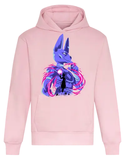 god of chaos - anime, manga, cat, egypt, superpower, silhouete, art, songoku, Dragon, saiyan, berus - Heavyweight Hoodie