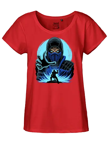 Blue NInja Fighter - Kombat - Fairtrade Girl Shirt
