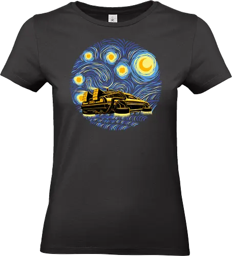 Starry Future - Starry Night, Delorean - Standard T-Shirt (Frauen)