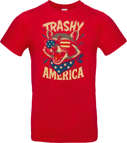 Lustiger Trashy America Waschbär