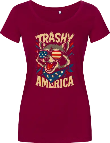 Lustiger Trashy America Waschbär