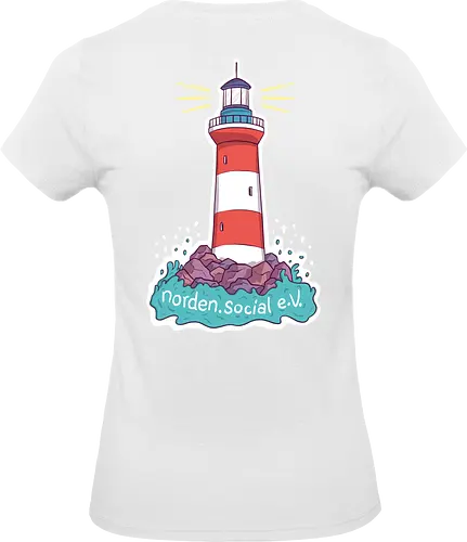 Leuchtturm Rücken - mastodon, leuchtturm, norden - Standard T-Shirt (Frauen)