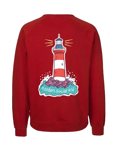 Leuchtturm Rücken - mastodon, leuchtturm, norden - Fairtrade Sweatshirt