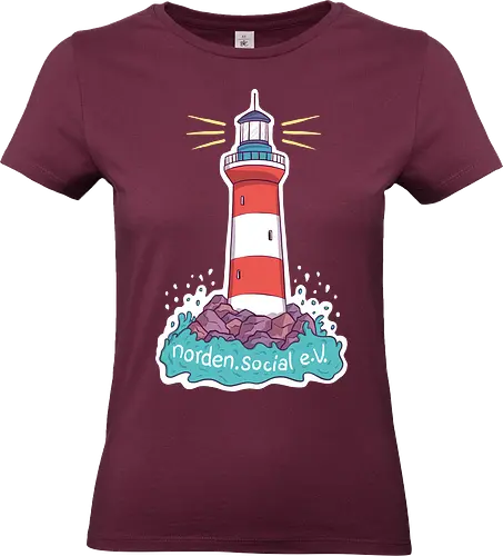 Leuchtturm Vorne - mastodon, leuchtturm, norden - Standard T-Shirt (Frauen)