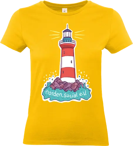 Leuchtturm Vorne - mastodon, leuchtturm, norden - Standard T-Shirt (Frauen)