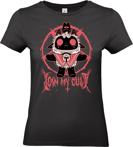 Demon Lamb Lord - Cult, Occultism, Demon, Adventure, Devil, Lord, Leadership, Leader, Dark, Dark Comedy, Dark Humor, Ritual, Pentagram, Metal, Rock, Dark Fantasy, Fantasy, Game, Video Game, Gaming, Indie Game, Indiegame, Demons, Join Me, Join - Standard T-Shirt (Frauen)