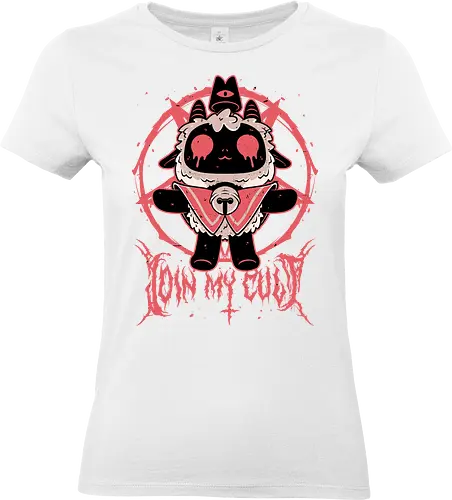 Demon Lamb Lord - Cult, Occultism, Demon, Adventure, Devil, Lord, Leadership, Leader, Dark, Dark Comedy, Dark Humor, Ritual, Pentagram, Metal, Rock, Dark Fantasy, Fantasy, Game, Video Game, Gaming, Indie Game, Indiegame, Demons, Join Me, Join - Standard T-Shirt (Frauen)
