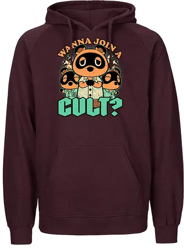 Raccoon Island Cult - Animal, Animals, Cute, Cute Animals, Tanuki, Raccoons, Raccoon, Video Game, Video Games, Game, Games, Dark, Dark Humor, Dark Comedy, Cult, Occult, Occultism, Farming, Adventure, Island, Gaming, Join Me, Join - Fairtrade Hoodie