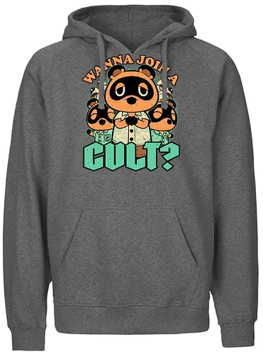 Raccoon Island Cult - Animal, Animals, Cute, Cute Animals, Tanuki, Raccoons, Raccoon, Video Game, Video Games, Game, Games, Dark, Dark Humor, Dark Comedy, Cult, Occult, Occultism, Farming, Adventure, Island, Gaming, Join Me, Join - Fairtrade Hoodie