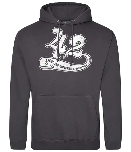 Whale 42 - The guide, hitchhiker's guide to the galaxy, Douglas Adams, 42, hitchhiker, science, whale, question, life - Standard Hoodie