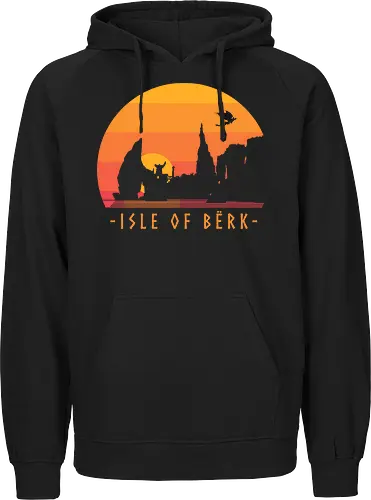 Isle of Berk - dragon, fantasy, for kids, hiccup, httyd, medieval, movies, night fury, retro, Dragon, vintage, vikings - Fairtrade Hoodie