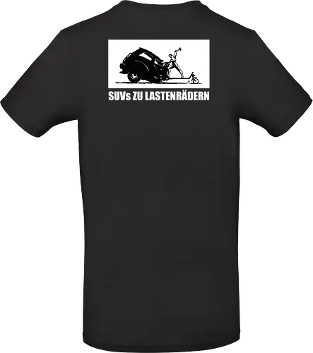 SUVs zu Lastenrädern - Rückenaufdruck
