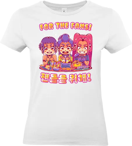 FOR THE FANS! - kpop demon hunters, k pop, demon hunters, cute, kawaii, zoey, mira, rumi, huntrx, huntrix - Standard T-Shirt (Frauen)