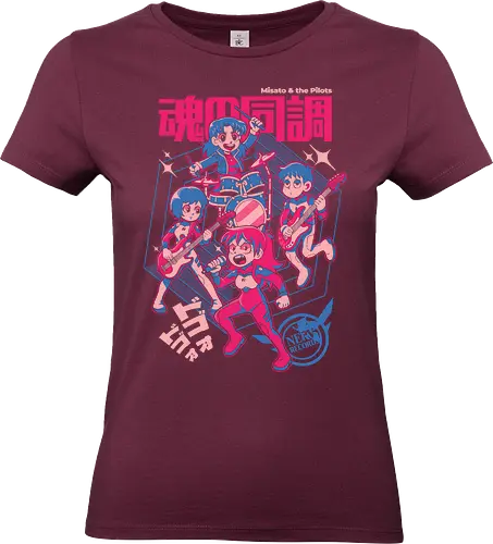 M & the Pilots - anime, manga, animation, eva, evangelion, music, rock - Standard T-Shirt (Frauen)