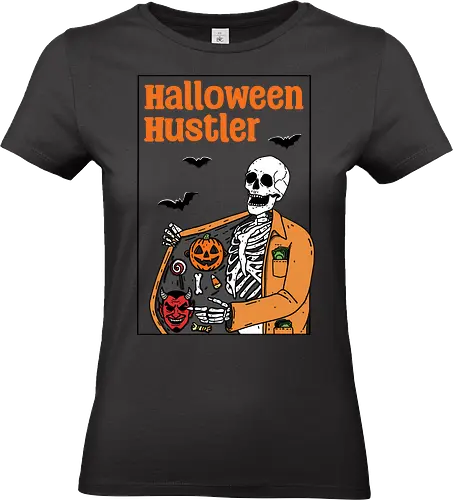 Halloween Hustler  - Halloween, bat, night, trick or treat, pumpkin, spooky, scary, funny, skeleton, skull, tombstone - Standard T-Shirt (Frauen)