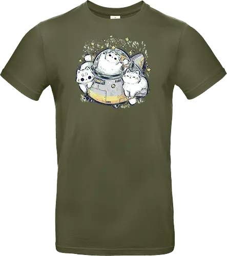 Cute Alien Cats Spaceship