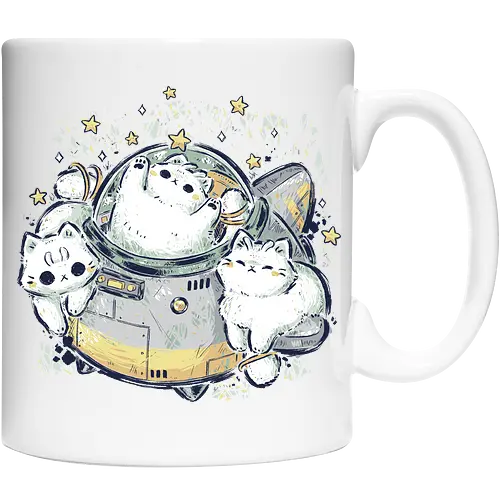 Cute Alien Cats Spaceship