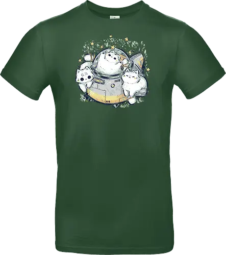 Cute Alien Cats Spaceship