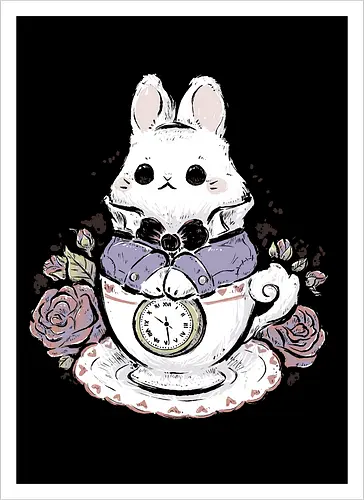 Cute White Rabbit Tea Cup