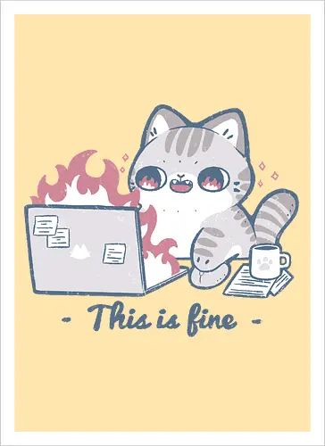 This is fine cat working