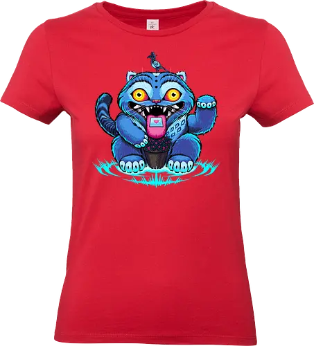 Derpy Blue Tiger - derpy tiger, blue derpy tiger, kpop demon hunters, kpop demon hunter, kpop, tiger, magpie, blue tiger, huntrix, saja boys, soda pop, my little soda pop - Standard T-Shirt (Frauen)