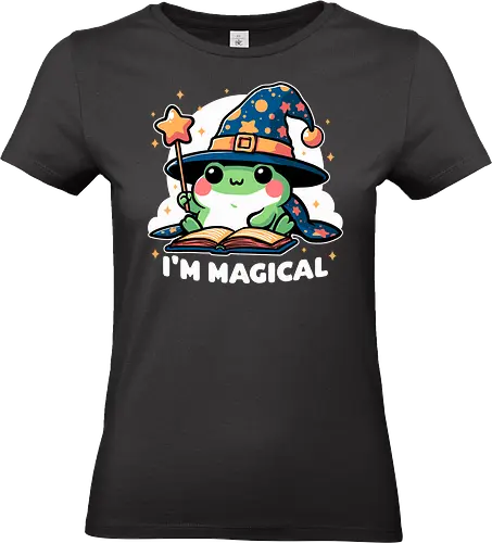 Magical Wizard Frog - cute, frog, wizard, magical, rpg, Pen and Paper, d20, Pen and paper, dungeon master, role-playing game, tabletop, game master, Role-play, Role-playing - Standard T-Shirt (Frauen)