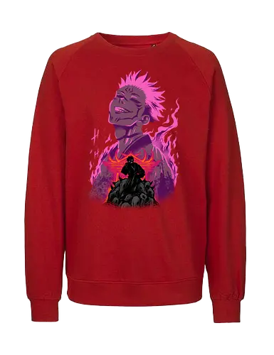 curse of evil  - anime, revenge, jujutsu, sukuna, cool, cursed, king - Fairtrade Sweatshirt
