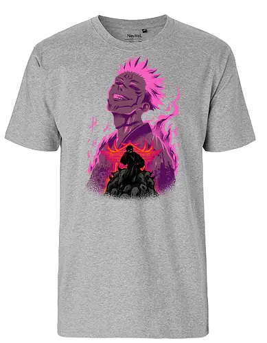 curse of evil  - anime, revenge, jujutsu, sukuna, cool, cursed, king - Fairtrade T-Shirt
