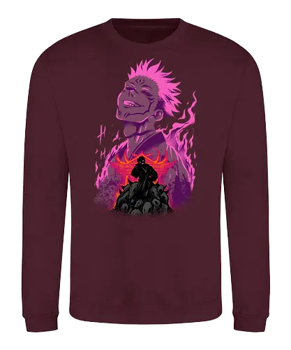 curse of evil  - anime, revenge, jujutsu, sukuna, cool, cursed, king - Sweatshirt
