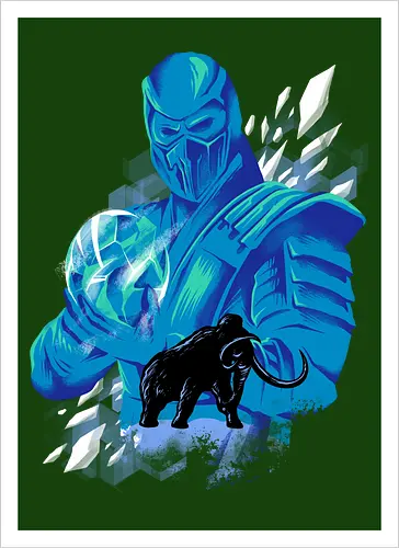 freezing age - mortalkombat, ice, freeze, subzero, scorpion, reptile, fighter, 80s, game, versus, arcade - Kunstdruck