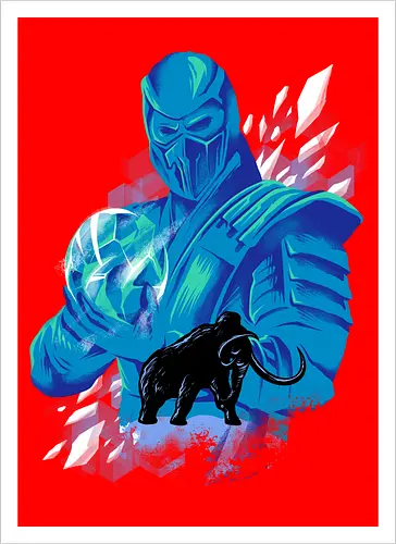 freezing age - mortalkombat, ice, freeze, subzero, scorpion, reptile, fighter, 80s, game, versus, arcade - Kunstdruck