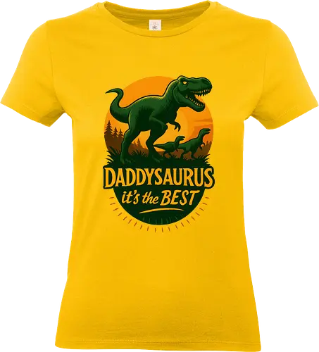 Daddysaurus Vintage - Papa, Papa, lm2kone, cool, Daddysaurus, Dino, Dinosaurier, lustig, cool, Humor, beste, Vintage, Vatertag, ästhetisch, Illustration, lm2kone - Standard T-Shirt (Frauen)
