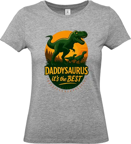 Daddysaurus Vintage - Papa, Papa, lm2kone, cool, Daddysaurus, Dino, Dinosaurier, lustig, cool, Humor, beste, Vintage, Vatertag, ästhetisch, Illustration, lm2kone - Standard T-Shirt (Frauen)