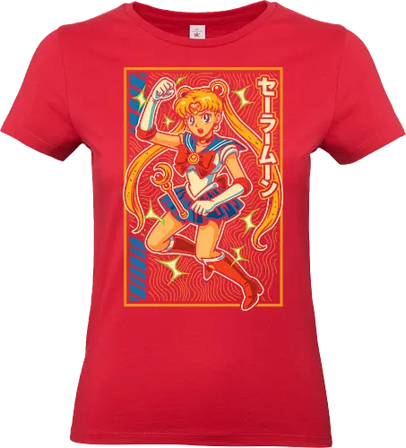 Magical Girl Transformation Anime - Magical girl, anime, manga, transformation, shojo, hero, kawaii, cute, magical, nostalgic, retro anime, anime art, cartoon, Sailor, magical girl art, anime print, girl power, fantasy, sparkle, moon power - Standard T-Shirt (Frauen)
