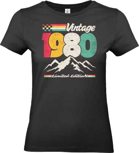 Retro Vintage 1980 - Limitierte Auflage - 1980, 1980er, 80er, Ästhetisch, Jahrestag, Geburtstag, Geburtstagsgeschenk, lustig, Geschenk, Alles Gute zum Geburtstag, Illustration, Limitierte Auflage, Hergestellt 1980, Retro, Retro-T-Shirt, Vintage, Vintage-T-Shirt - Standard T-Shirt (Frauen)